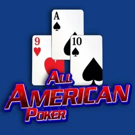 All American Poker slot visual from RTG (Reel Time Gaming) available on bet-gem.co.uk